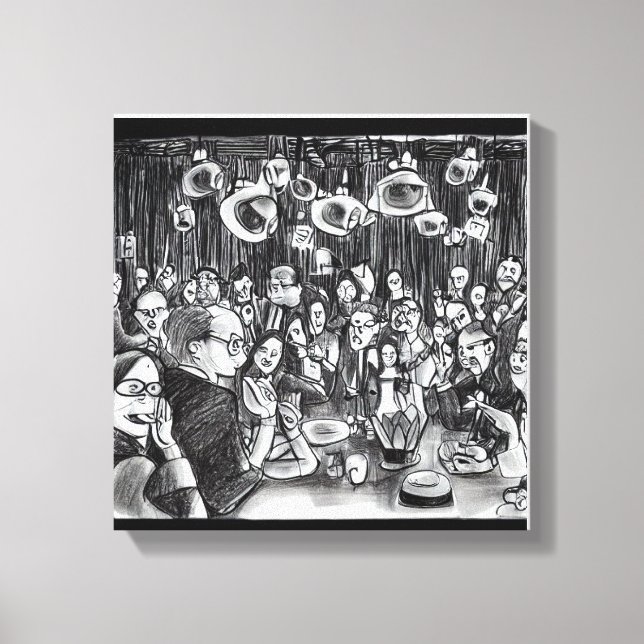 Impressão Em Tela Image: People and Doodles. (Frente)