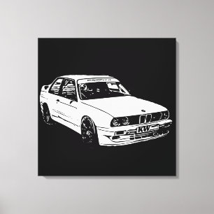 Impressão Em Tela Imagem BMW E30 do vetor