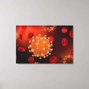 Impressão Em Tela Imagem conceptual da gripe que causa a gripe 3