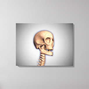 Impressão Em Tela Imagem conceptual do crânio humano & da medula