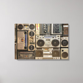 Impressão Em Tela Imagem de boom boxes retrô vintage em tela