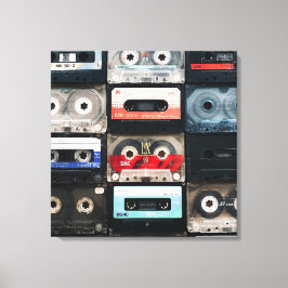 Impressão Em Tela Imagem de cassetes retrô em tela