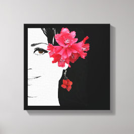 Impressão Em Tela Imagem de moda de menina bonito e Quirky