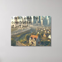 Imagem de uma cabana bonita com uma cidade próxima