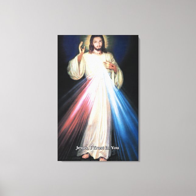 Impressão Em Tela Imagem Devocional do Compaixão divino. (Frente)