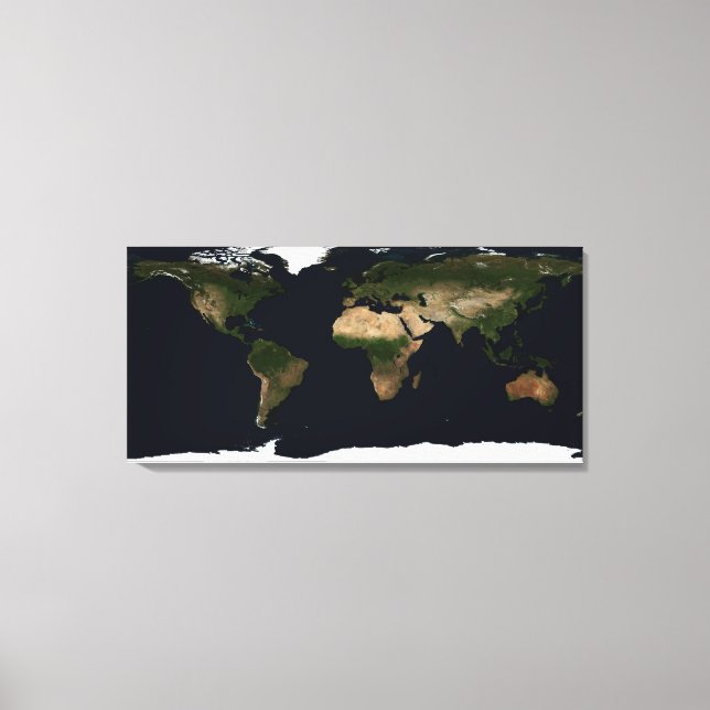 Impressão Em Tela Imagem global do mundo (Frente)