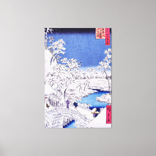 Impressão Em Tela Imagem na Ponte por Utagawa Hiroshige