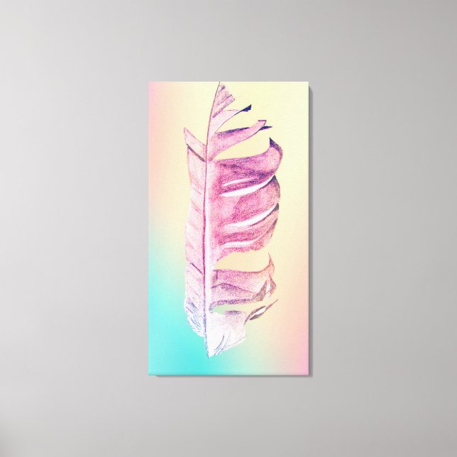 Impressão Em Tela Imagem original de desenho de folha fina (Frente)