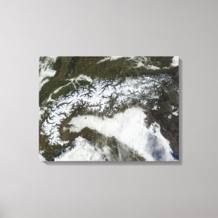 Impressão Em Tela Imagem satélite da cordilheira dos cumes