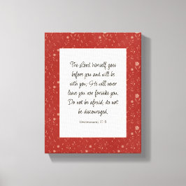 Impressão Em Tela Imagem Versa da Bíblia 31:8 Deuteronomy