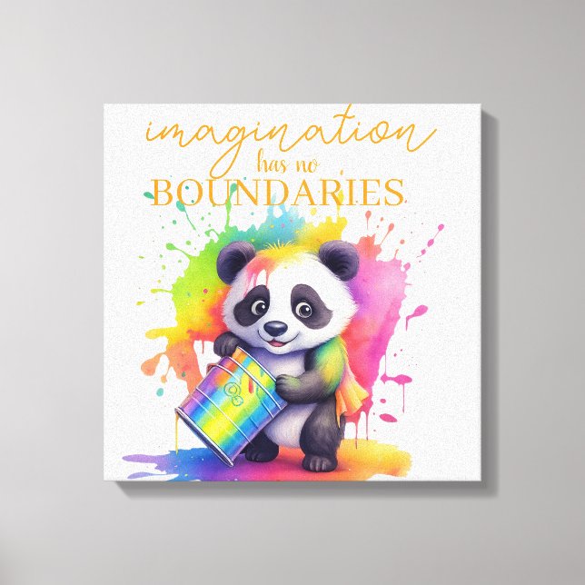 Impressão Em Tela Imagination Has No Boundaries — Kids’ Room Poster (Frente)
