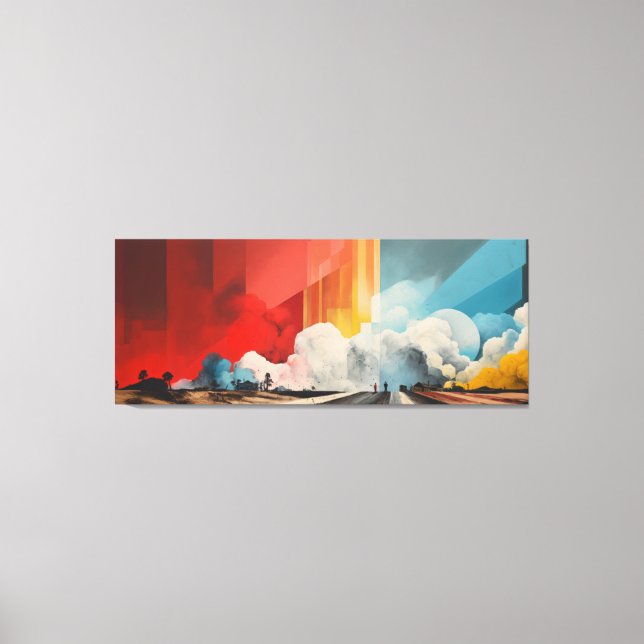 Impressão Em Tela Impact No.03 - Abstract Patchwork Art Collection  (Frente)