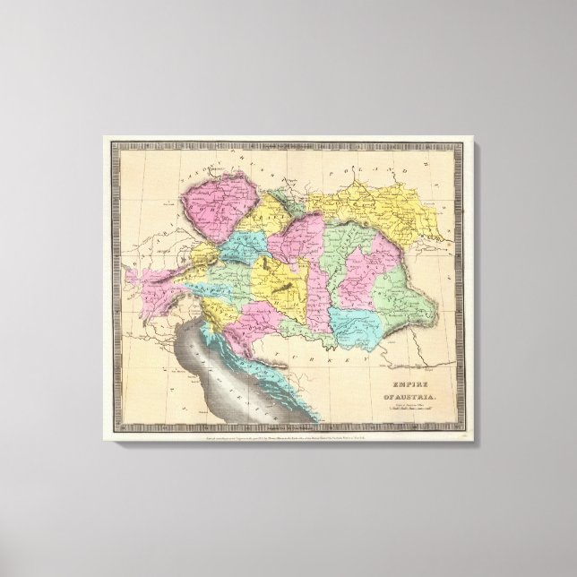 Impressão Em Tela Império da Áustria (Frente)