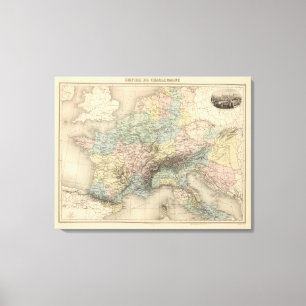 Impressão Em Tela Império de Charlemagne