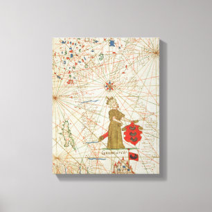 Impressão Em Tela Império Turco, de atlas náutico, 1646