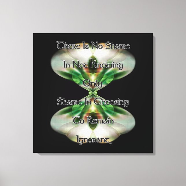 Impressão Em Tela Impressão da tela de vergonha e ignorância (Frente)