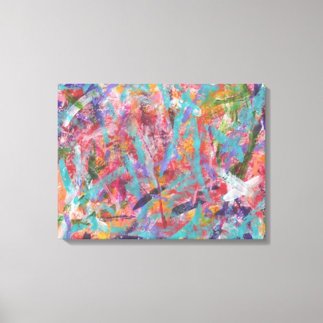 Impressão Em Tela Impressão de tela de Abstrato Funky (Frente)