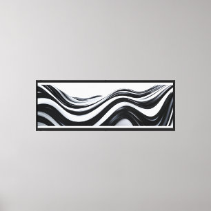 Impressão Em Tela Impressão de tela de Abstrato preto e branco