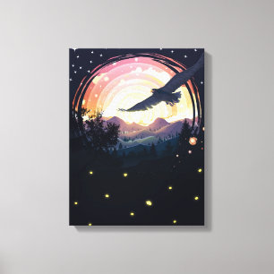 Impressão Em Tela Impressão de Tela de Águia Preta