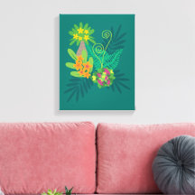 Impressão de Tela de Arte Tropical