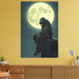 Impressão Em Tela Impressão de tela de Bardo Meio-Elfo Orc sob Luz d