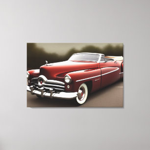 Impressão Em Tela Impressão de tela de carro clássica 1952