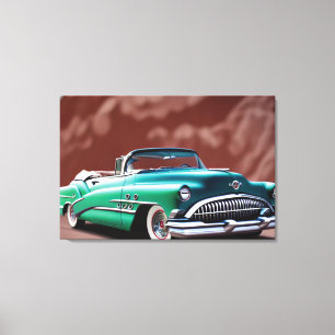 Impressão Em Tela Impressão de tela de carro clássica 1954