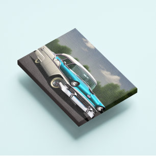 Impressão Em Tela Impressão de tela de carro clássica 1955