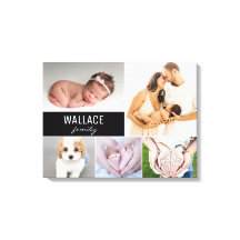 Impressão de Tela de Colagem de Fotos do Nome Pers