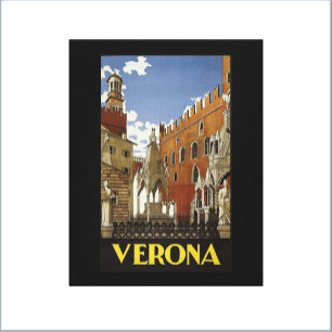 Impressão Em Tela Impressão de tela de Poster de viagens Verona Retr
