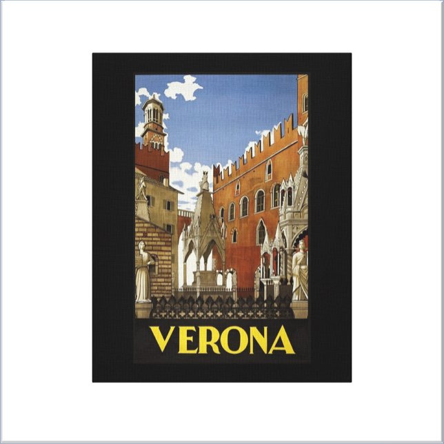 Impressão Em Tela Impressão de tela de Poster de viagens Verona Retr (Criador carregado)