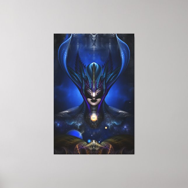 Impressão Em Tela Impressão de Tela de Retrato RB Azul-Sombra Taidus (Frente)