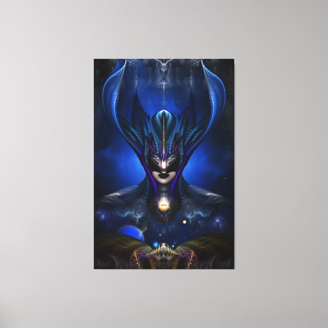 Impressão Em Tela Impressão de Tela de Retrato RB Azul-Sombra Taidus (Frente)