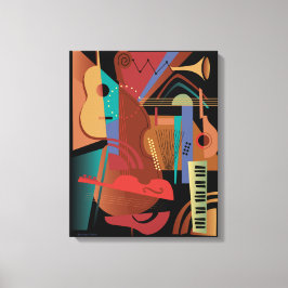 Impressão Em Tela Impressão de tela estendida com Banda Folk