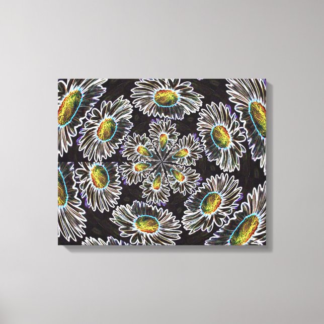Impressão Em Tela Impressão de tela estendida com brilho Daisy 1 (Frente)