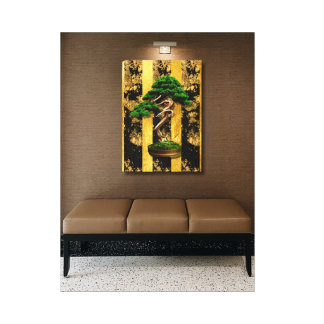 Impressão Em Tela Impressão de tela estendida da árvore Bonsai asiát