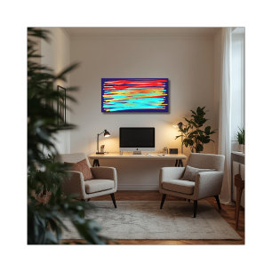 Impressão Em Tela Impressão de tela estendida de Abstrato-arte Doura