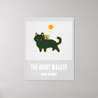 Impressão Em Tela Impressão de tela estendida de gato preto