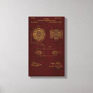 Impressão Em Tela Impressão de tela estendida do Tesla Patent 003822