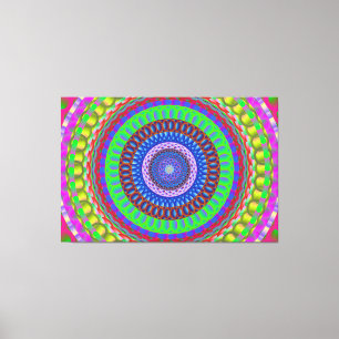 Impressão Em Tela Impressão de tela estendida por mandala colorida