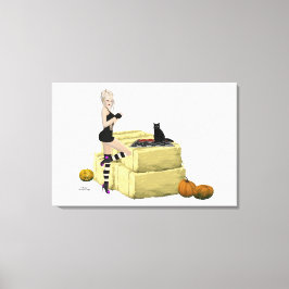 Impressão Em Tela Impressão de Tela Esticada de Bruxa Loura