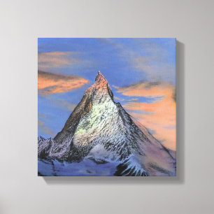 Impressão Em Tela Impressão De Tela Esticada - Matterhorn No Sunset