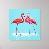 Impressão de tela Flamingos