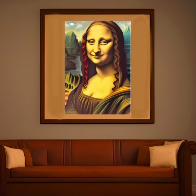 Impressão Em Tela Impressão de tela Galáctica da Mona Lisa Ufo (Criador carregado)