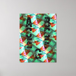 Impressão Em Tela Impressão de Tela Moderna - NEGRA-VERDE-AMARELO-Mu