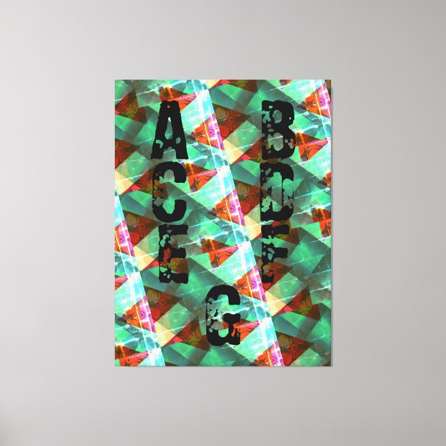 Impressão Em Tela Impressão de Tela Moderna - NEGRA-VERDE-AMARELO-Mu (Frente)