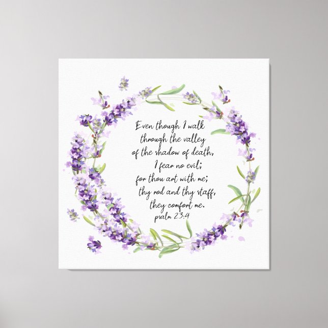 Impressão Em Tela Impressão de tela Psalm23:4 (Frente)