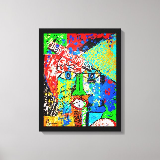 Impressão Em Tela Impressão Estereotipada de Tela Esticada Abstrato (Frente)