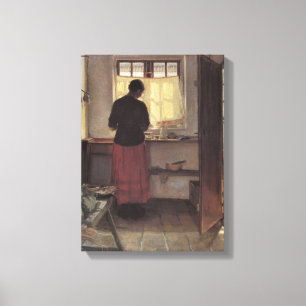 Impressão Em Tela Impressionismo Vintage, A Menina na Cozinha, Anche