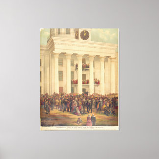 Impressão Em Tela Inauguração da Guerra Civil Americana de Jefferson